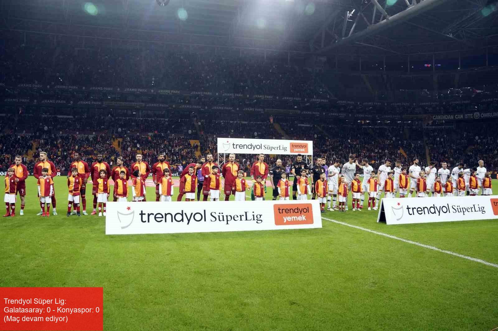 Trendyol Süper Lig: Galatasaray: 0 – Konyaspor: 0 (Maç devam ediyor)