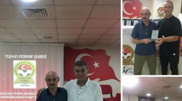 Hayrettin Yıldız ve Fatih Anlar’a Edirne TÜFAD’dan ödül