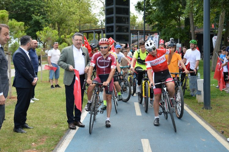 Trabzon’da pedallar kahramanlar için çevrildi