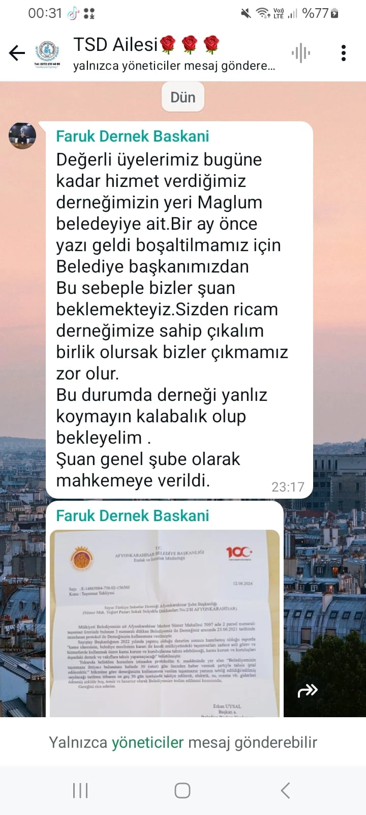 Afyonkarahisar'da Türkiye Sakatlar Derneği Tahliye Ediliyor: Tepkiler Büyüyor