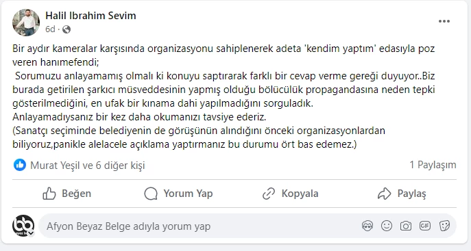 Halil İbrahim Sevim’den Cevap Geldi: "Sorumuzu Anlayamamış Olmalı"