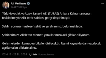 TUSAŞ Ankara Tesislerine Terör Saldırısı: Şehit ve Yaralılar Var