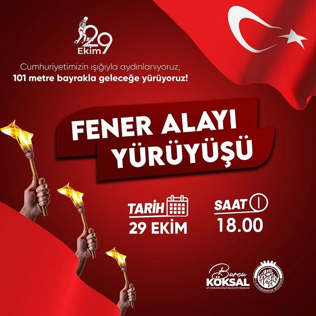 101 Yıllık Gurur: Afyonkarahisar'da Fener Alayı Coşkusu